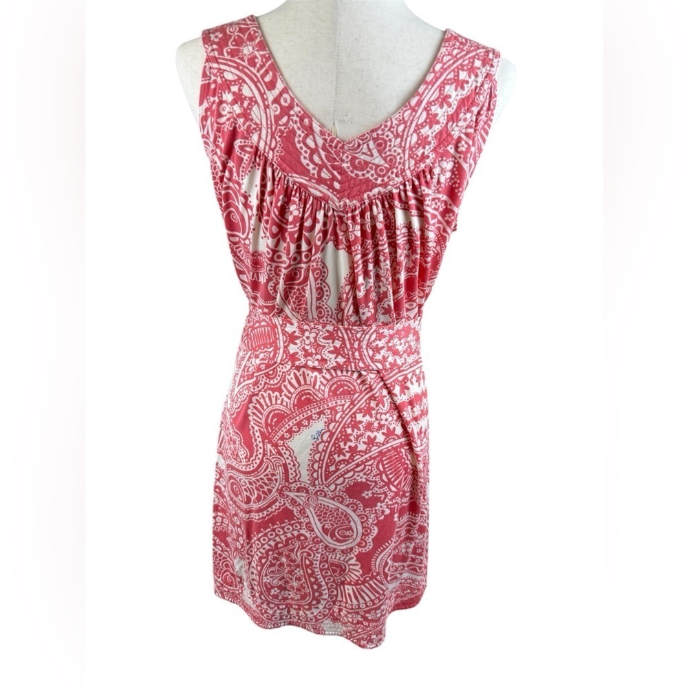 Lilly Pulitzer silk blend belted v neck dress size M preppy preowned - Picture 2 of 10